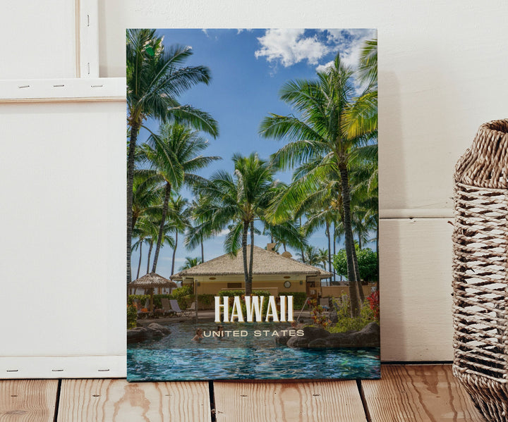 Hawaii Retro Wall Art, USA
