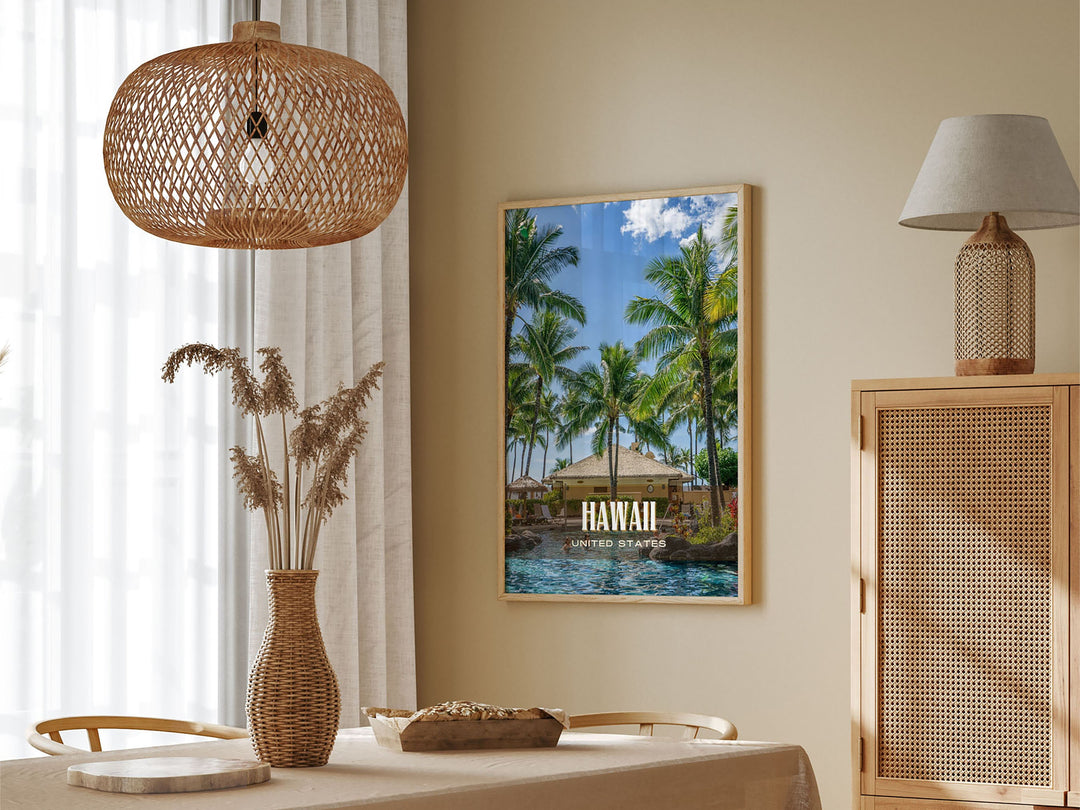 Hawaii Retro Wall Art, USA