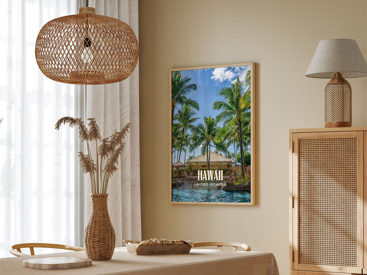 Hawaii Retro Wall Art, USA