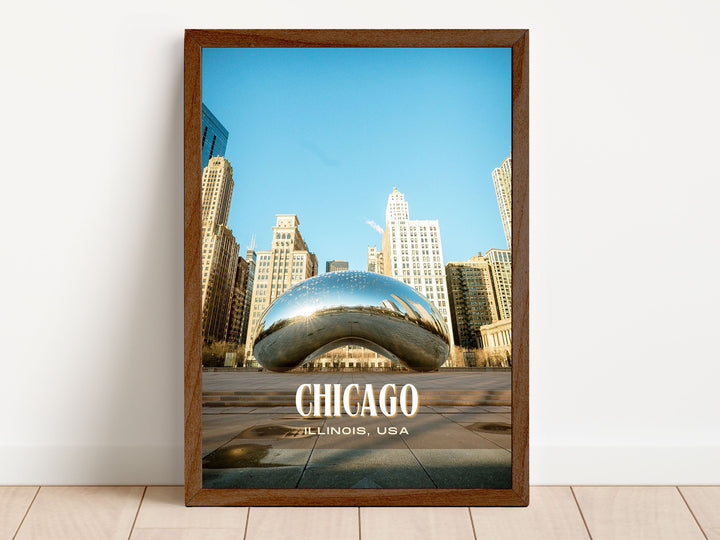 Chicago Retro Wall Art, Illinois, USA
