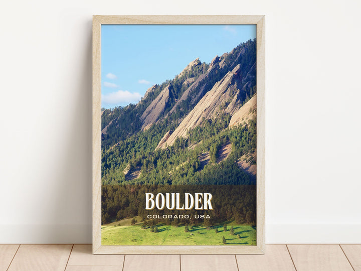 Boulder Retro Wall Art, Colorado, USA