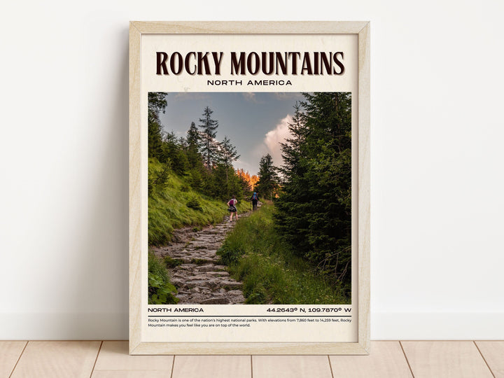 Rocky Mountains Vintage Wall Art, North America, USA