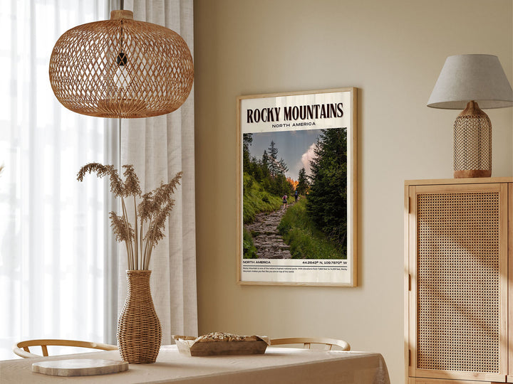 Rocky Mountains Vintage Wall Art, North America, USA
