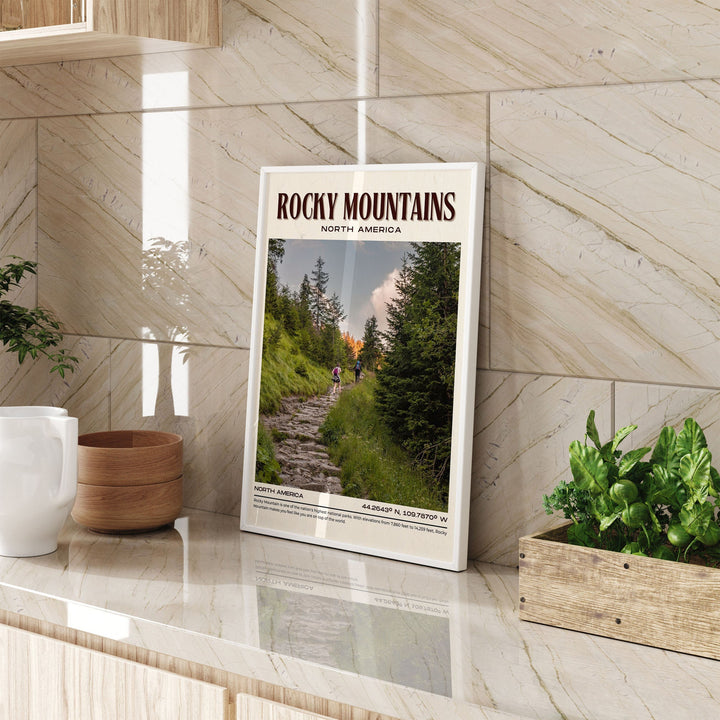 Rocky Mountains Vintage Wall Art, North America, USA