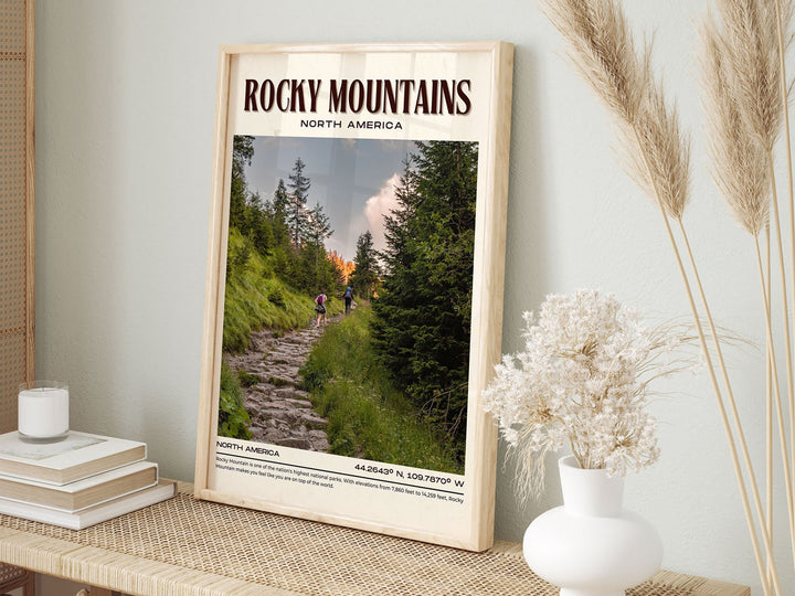 Rocky Mountains Vintage Wall Art, North America, USA