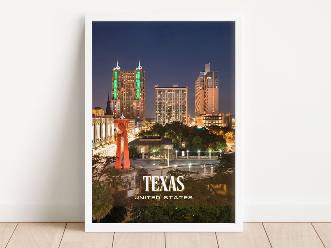Texas Retro Wall Art, USA