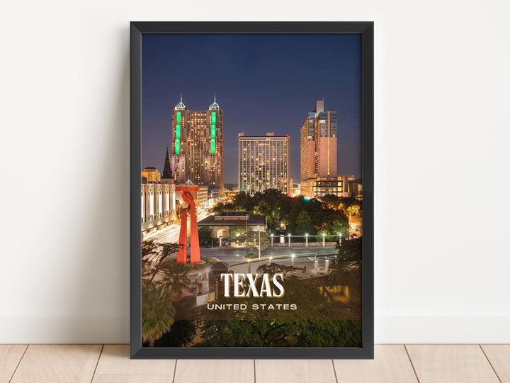 Texas Retro Wall Art, USA