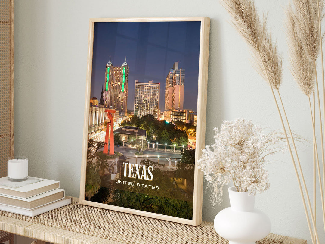 Texas Retro Wall Art, USA