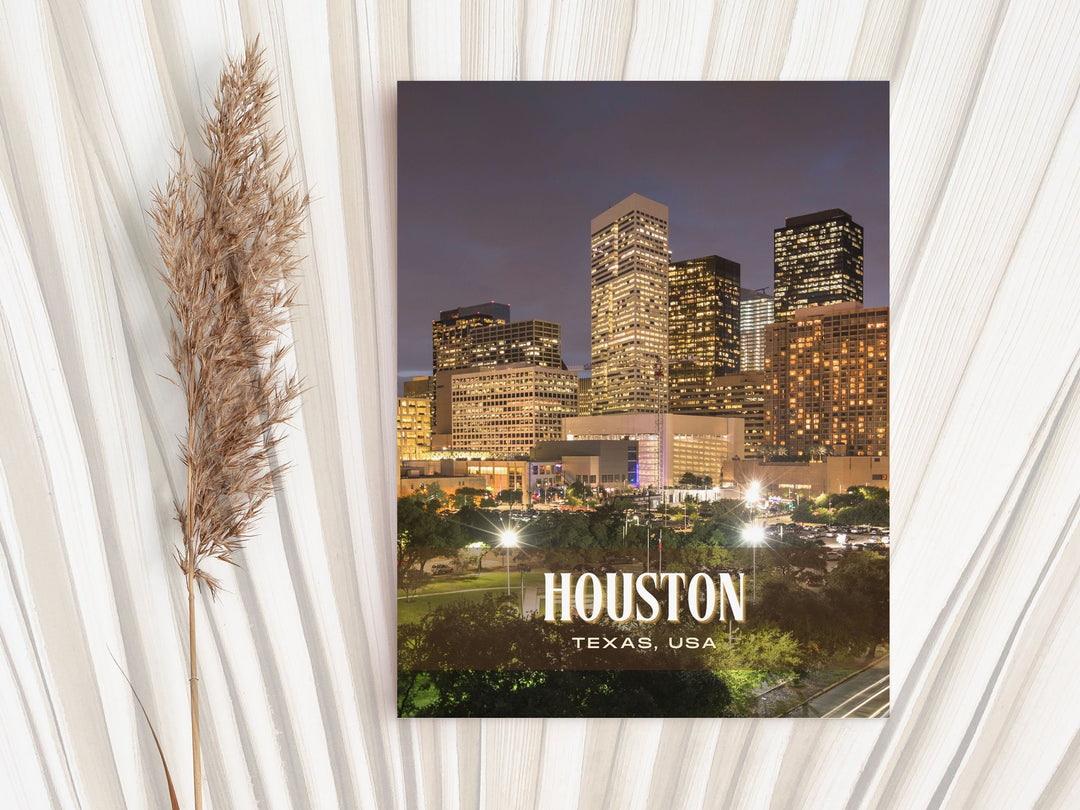 Houston Retro Wall Art, Texas, USA