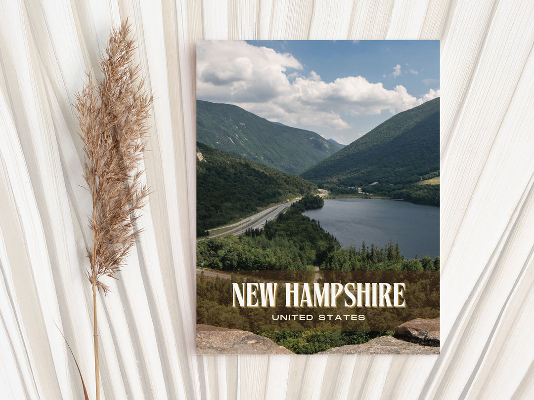 New Hampshire Retro Wall Art, USA