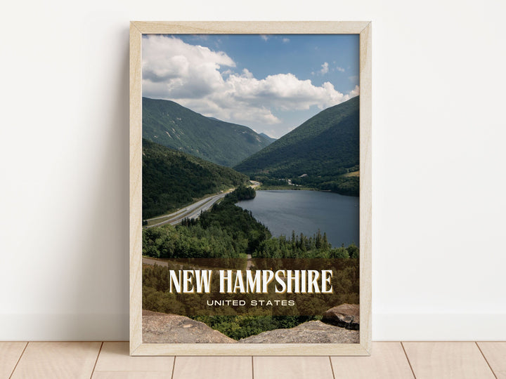 New Hampshire Retro Wall Art, USA