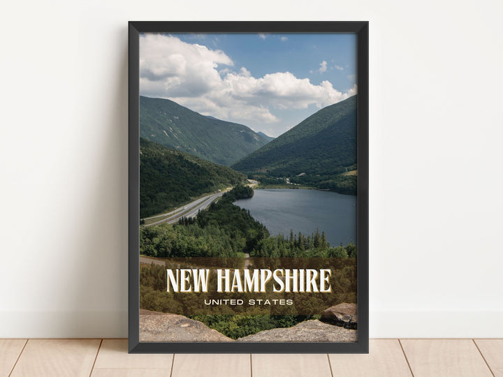New Hampshire Retro Wall Art, USA