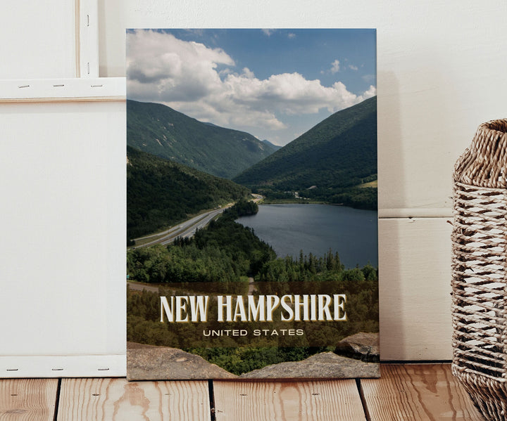 New Hampshire Retro Wall Art, USA