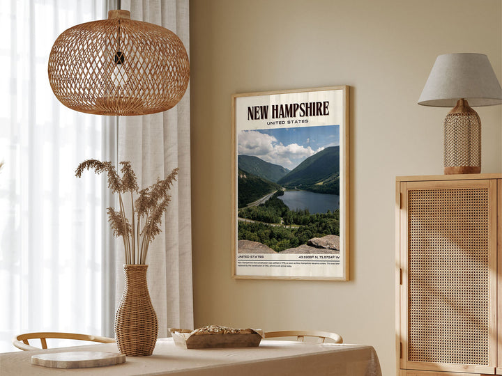 New Hampshire Vintage Wall Art, USA