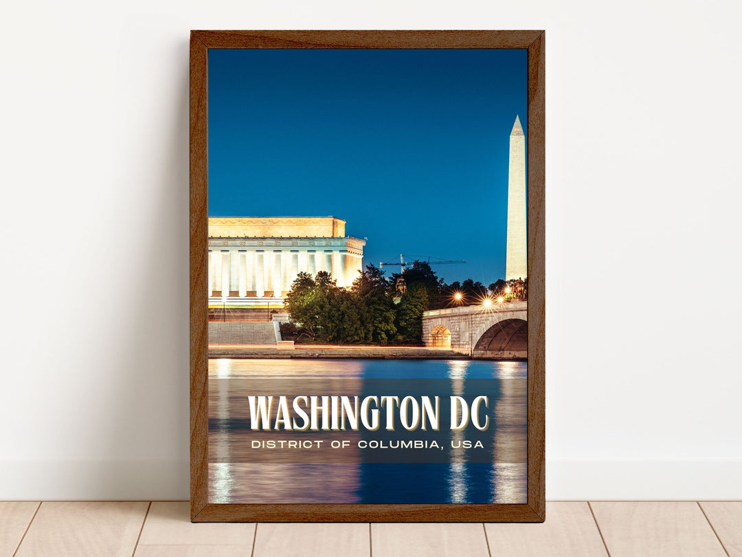 Washington DC Retro Wall Art, District of Columbia, USA