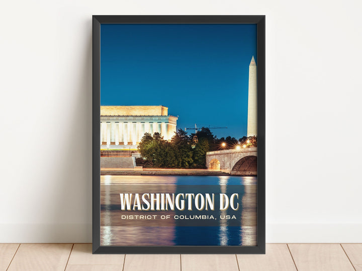 Washington DC Retro Wall Art, District of Columbia, USA