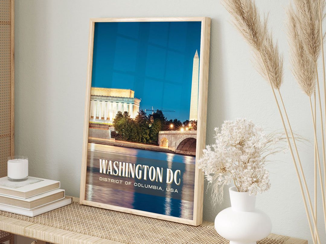 Washington DC Retro Wall Art, District of Columbia, USA