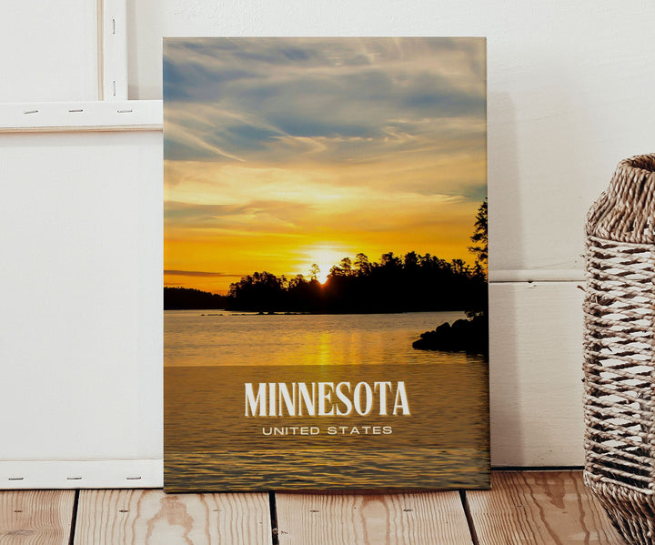 Minnesota Retro Wall Art, USA
