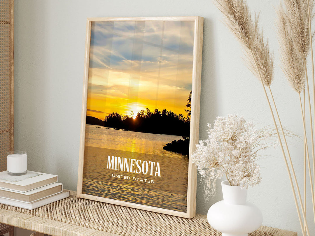 Minnesota Retro Wall Art, USA
