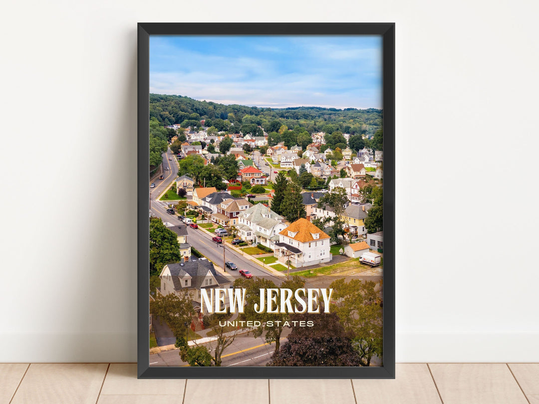 New Jersey Retro Wall Art, USA