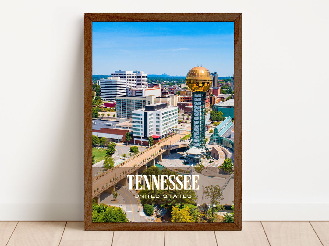 Tennessee Retro Wall Art, USA