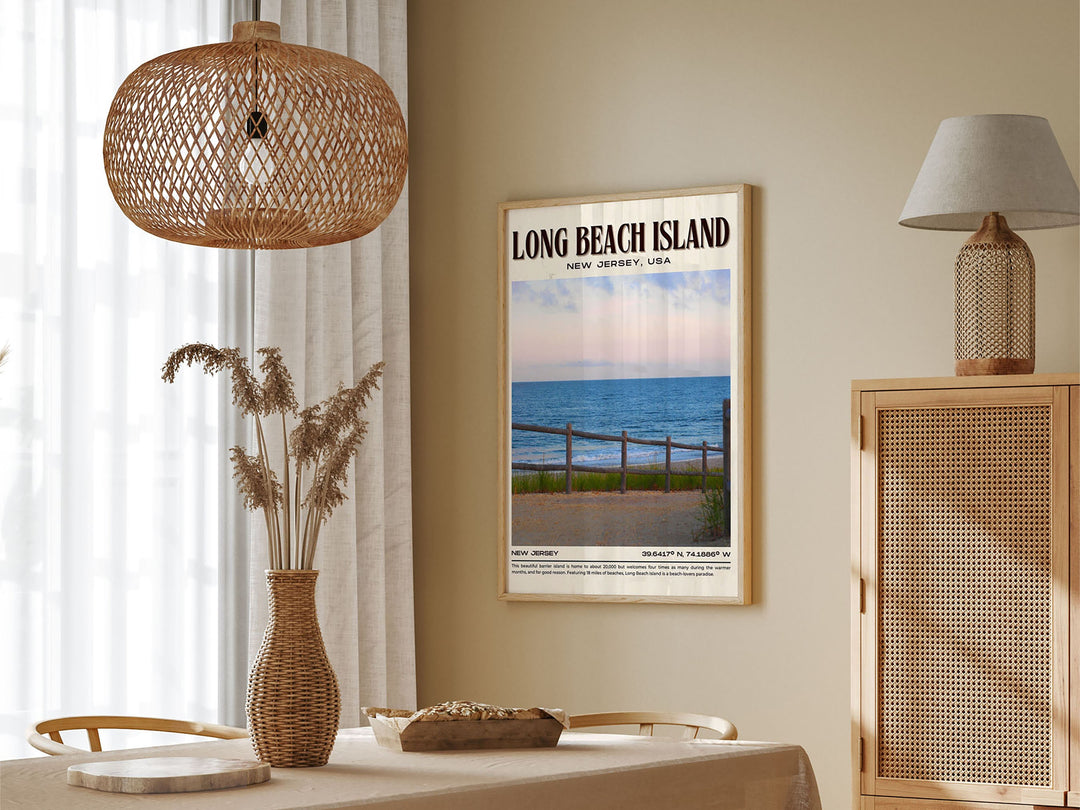 Long Beach Island Vintage Wall Art, New Jersey, USA