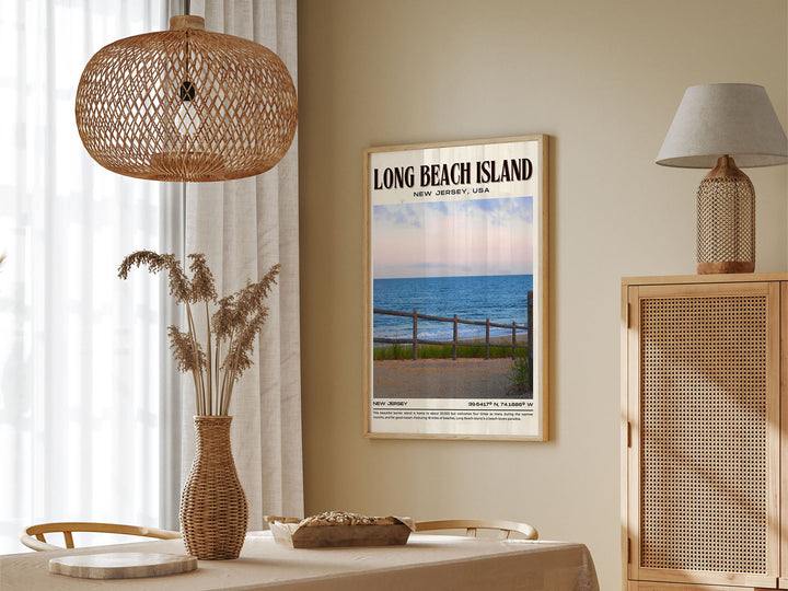 Long Beach Island Vintage Wall Art, New Jersey, USA