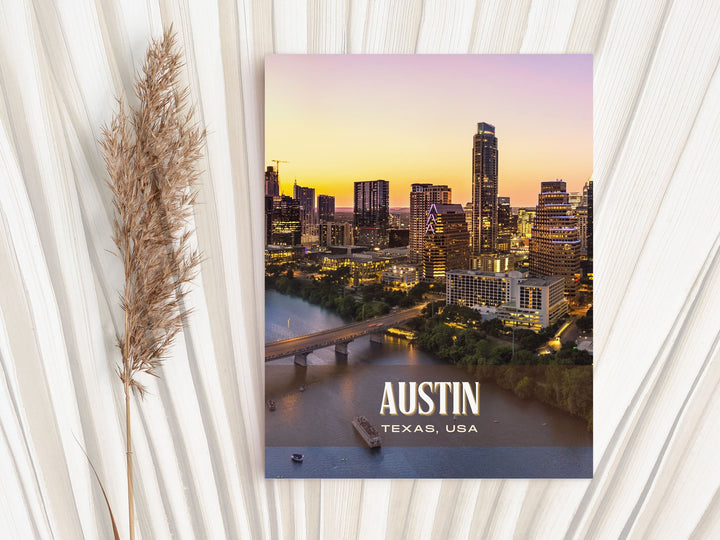 Austin Retro Wall Art, Texas, USA