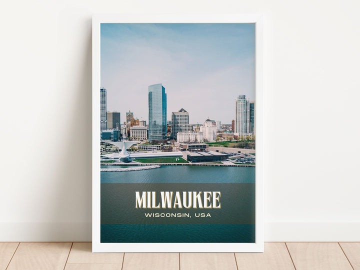 Milwaukee Retro Wall Art, Wisconsin, USA