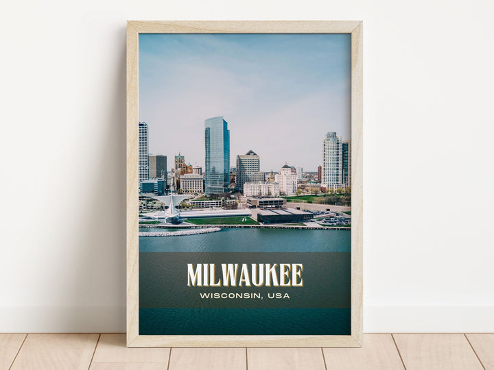 Milwaukee Retro Wall Art, Wisconsin, USA
