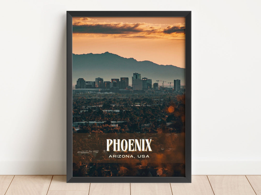 Phoenix Retro Wall Art, Arizona, USA