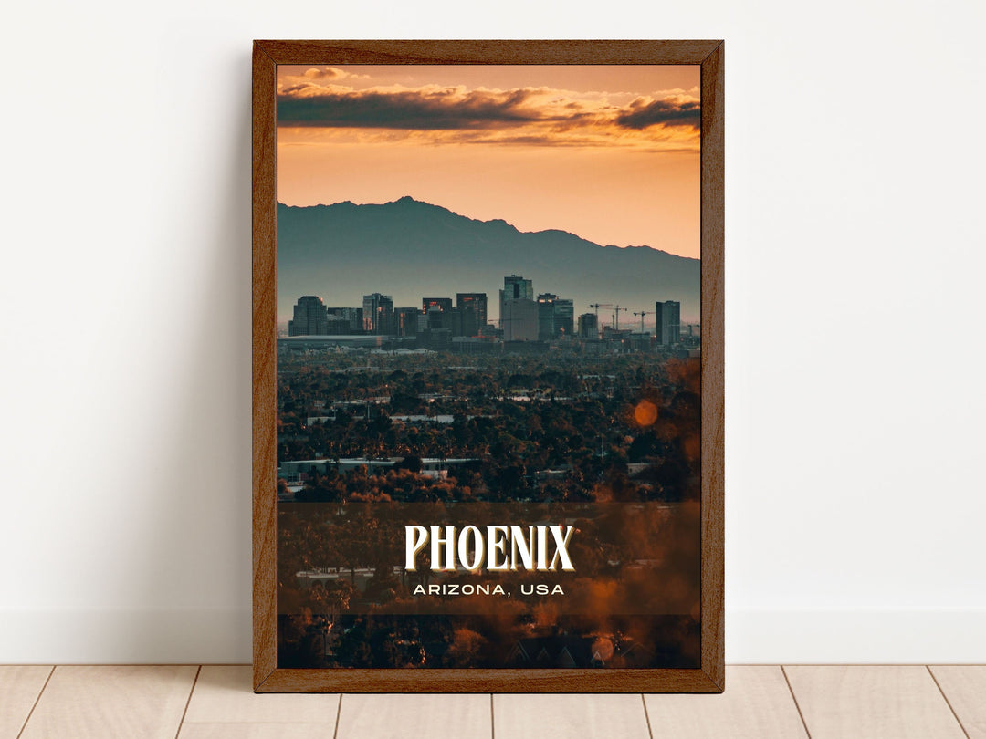 Phoenix Retro Wall Art, Arizona, USA