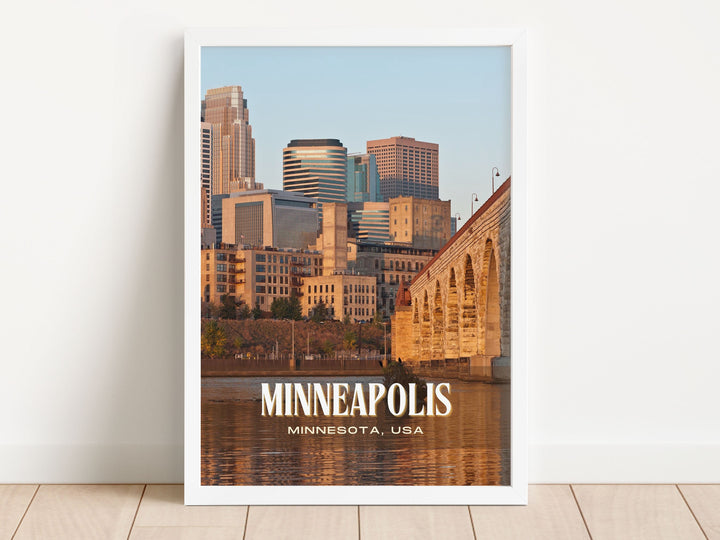 Minneapolis Retro Wall Art, Minnesota, USA
