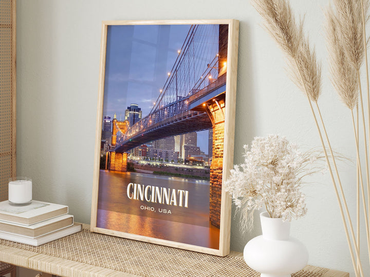 Cincinnati Retro Wall Art, Ohio, USA