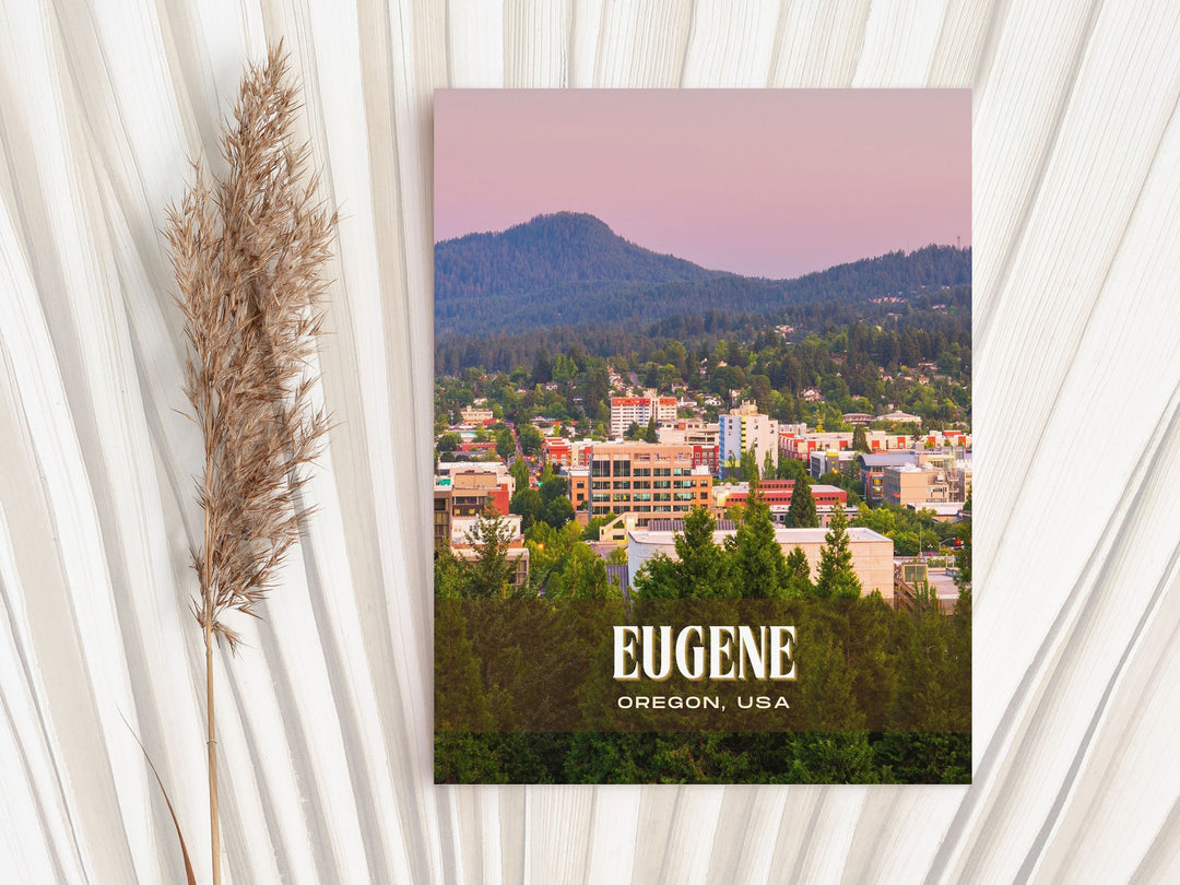 Eugene Retro Wall Art, Oregon, USA
