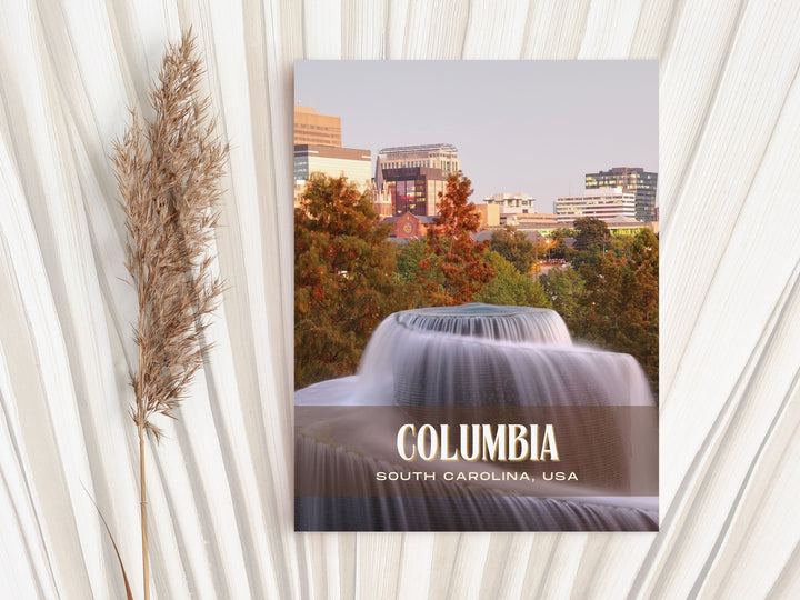 Columbia Retro Wall Art, South Carolina, USA
