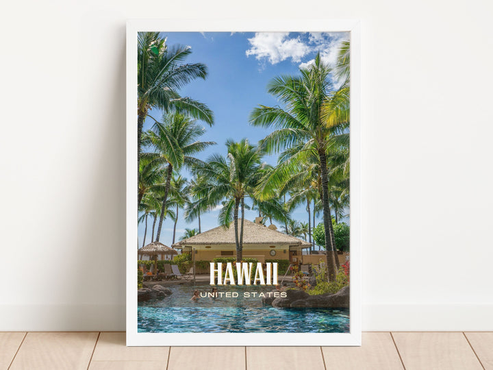 Hawaii Retro Wall Art, USA