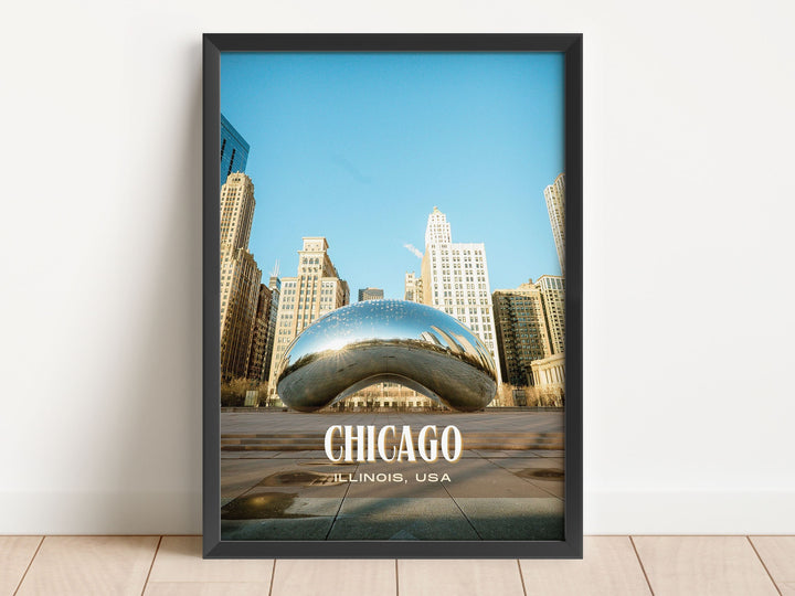 Chicago Retro Wall Art, Illinois, USA