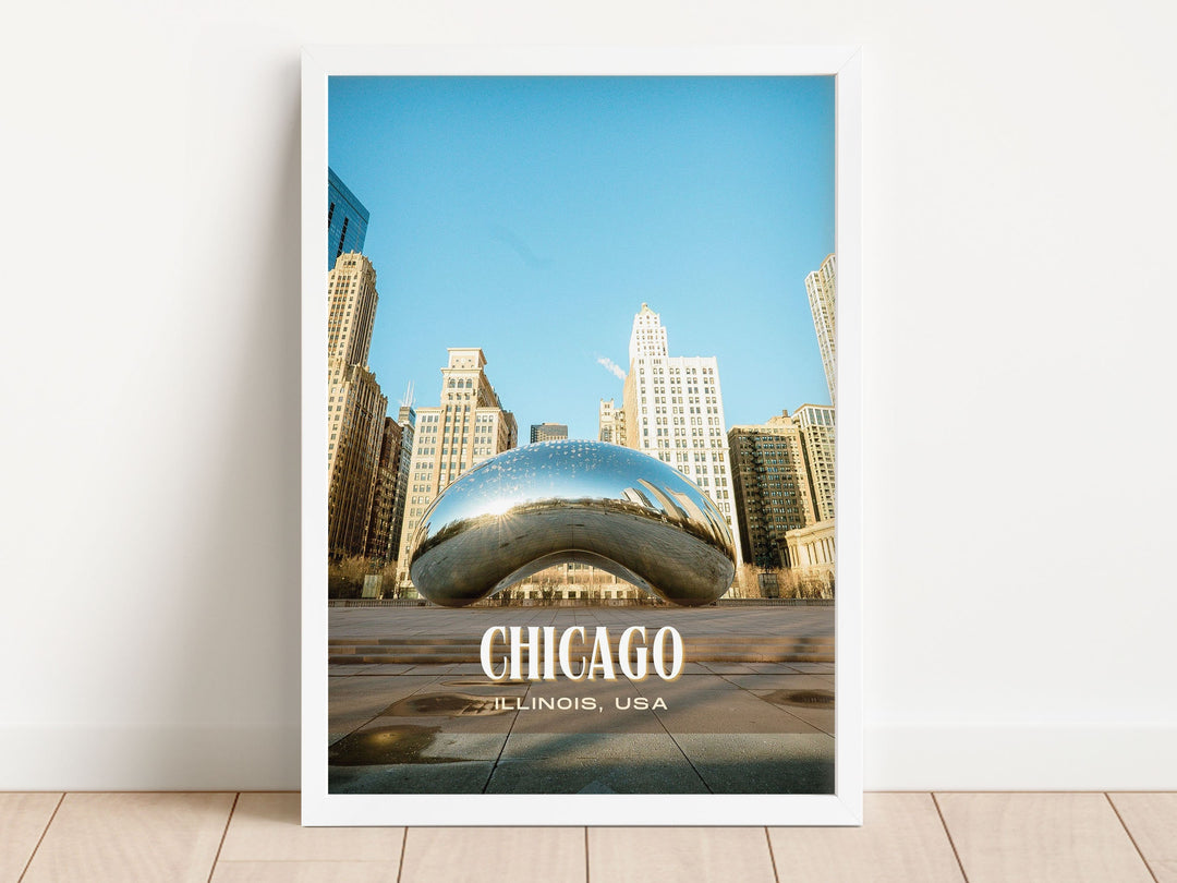 Chicago Retro Wall Art, Illinois, USA