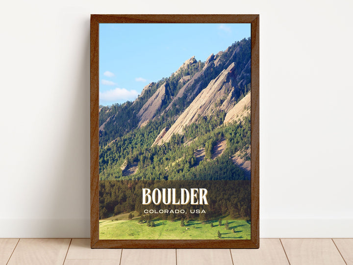 Boulder Retro Wall Art, Colorado, USA