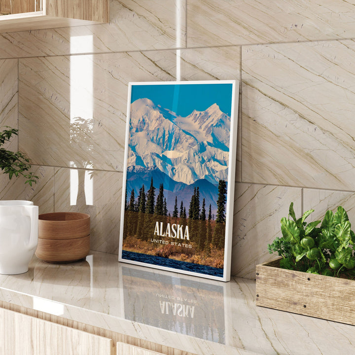 Alaska Retro Wall Art, United States