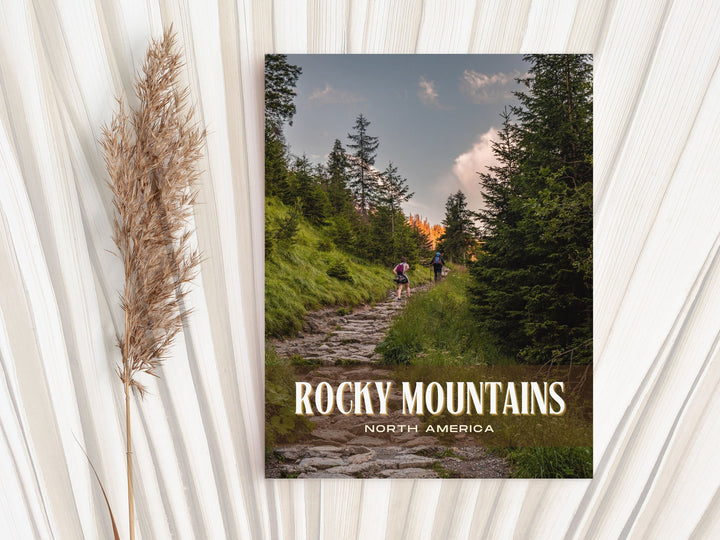 Rocky Mountains Retro Wall Art, North America, USA