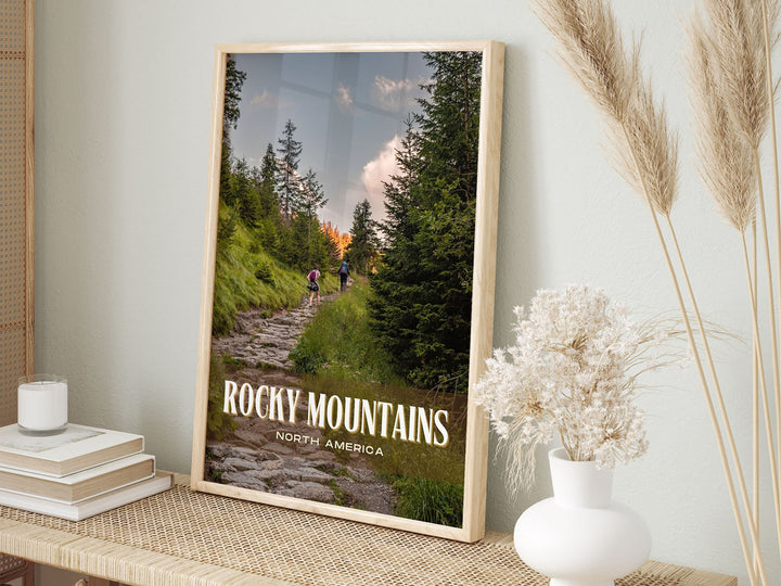 Rocky Mountains Retro Wall Art, North America, USA