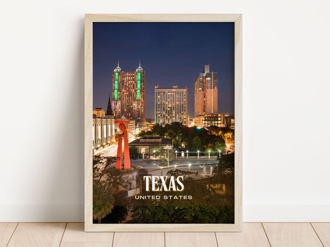Texas Retro Wall Art, USA