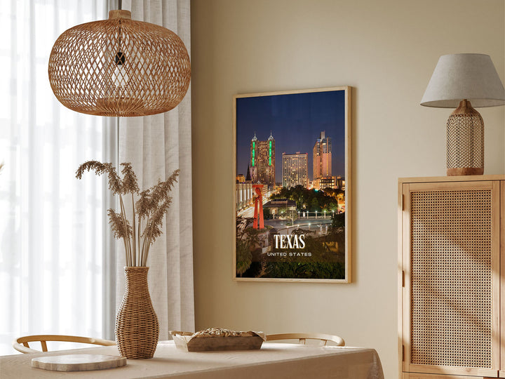Texas Retro Wall Art, USA