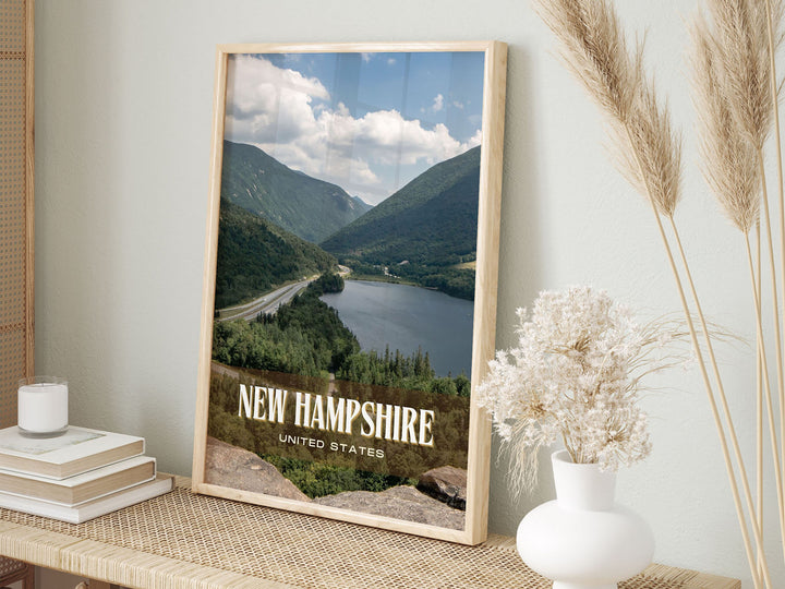 New Hampshire Retro Wall Art, USA