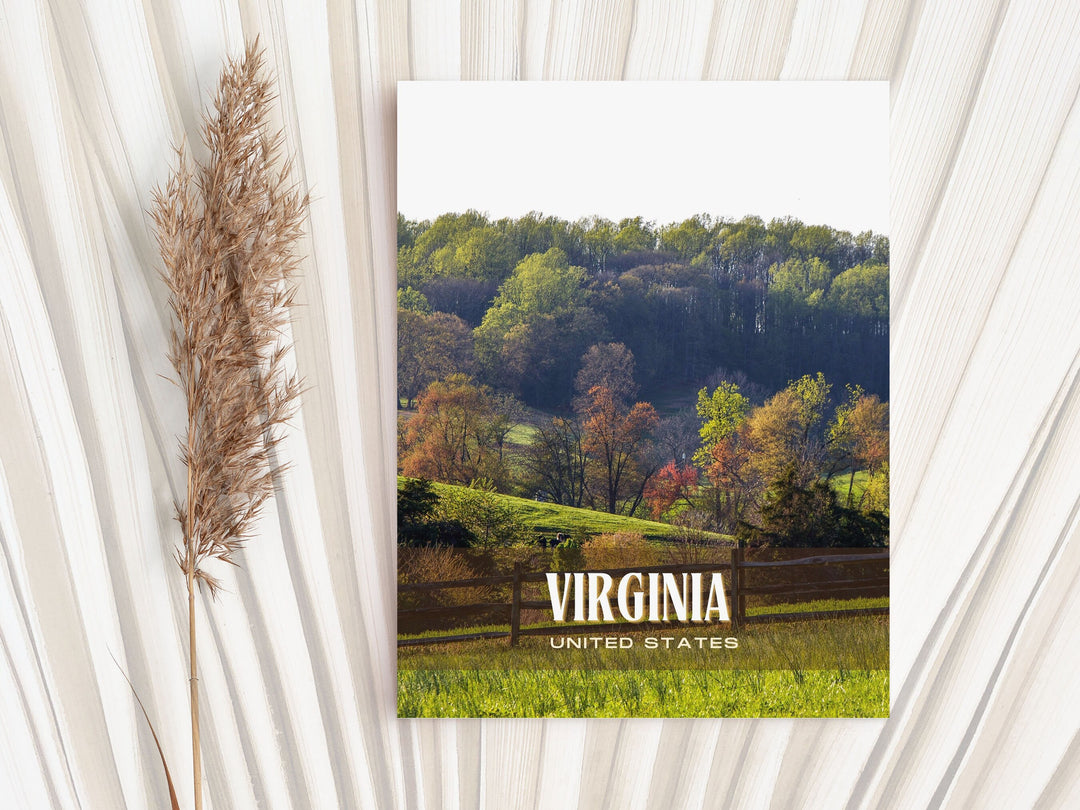 Virginia Retro Wall Art, USA
