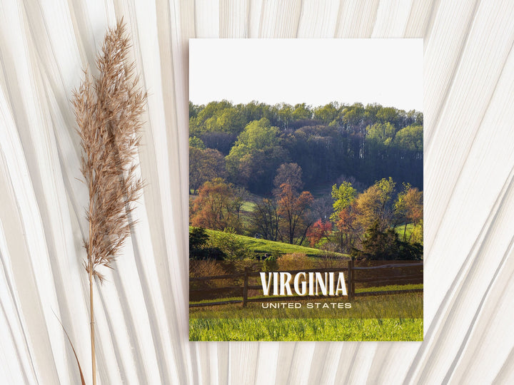 Virginia Retro Wall Art, USA