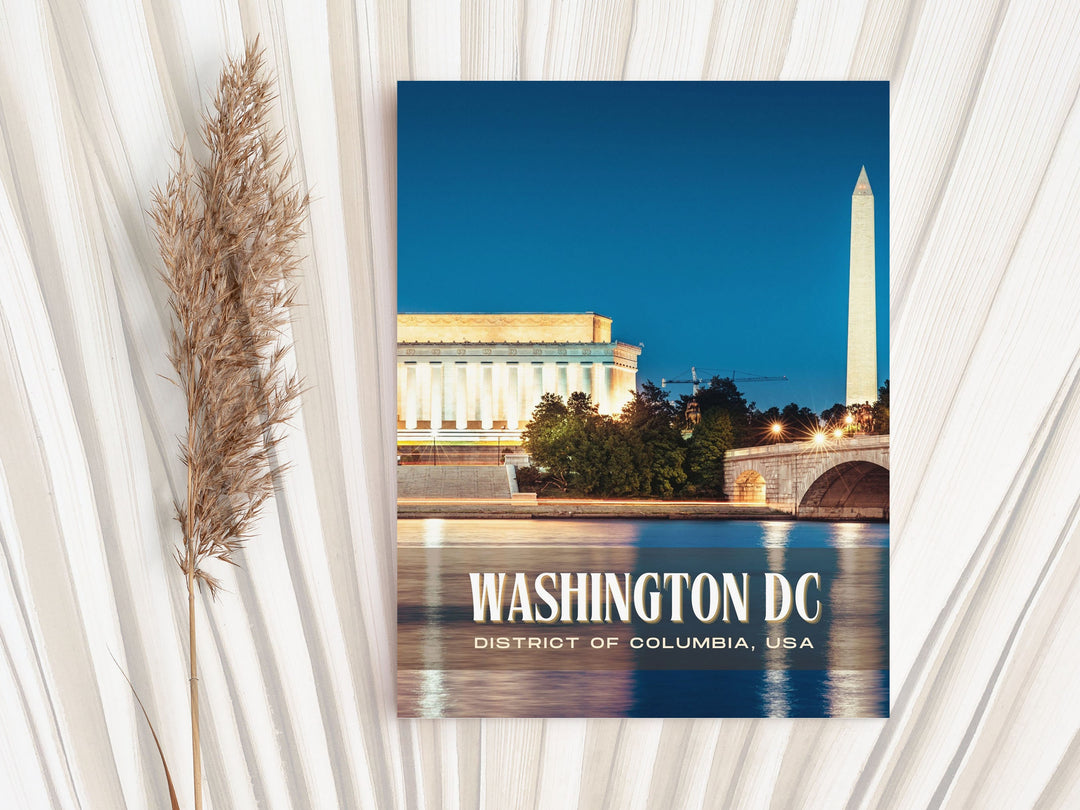 Washington DC Retro Wall Art, District of Columbia, USA