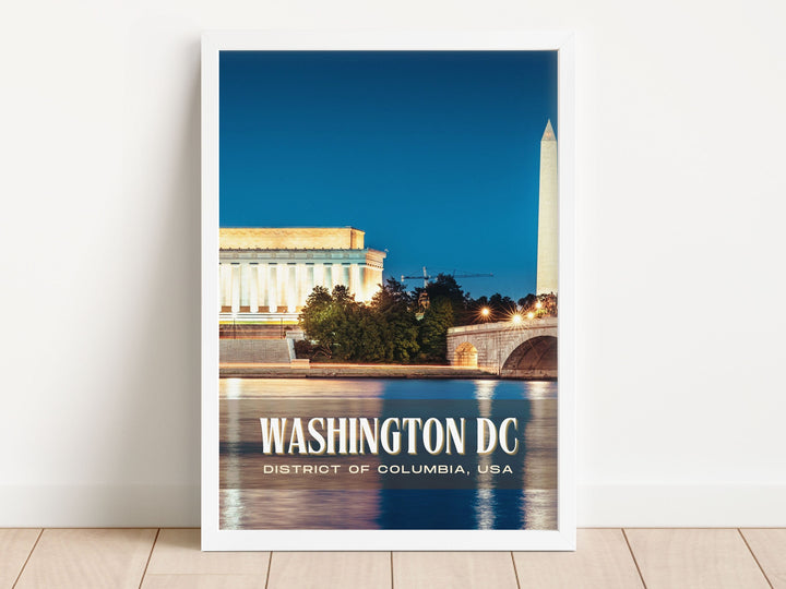 Washington DC Retro Wall Art, District of Columbia, USA